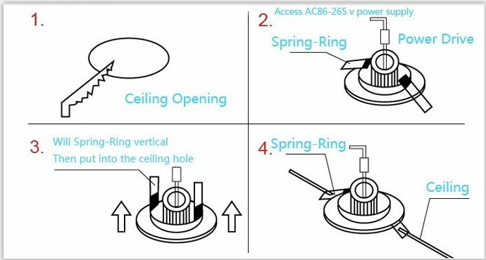 CRI80/90Ra Cut Hole 125/130mm Did Csting Aluminum Hotel Project Special Use 15w LED Downlight