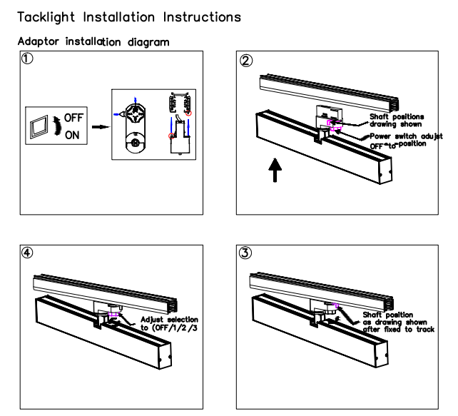 40w clothing store tracking mounted linear light