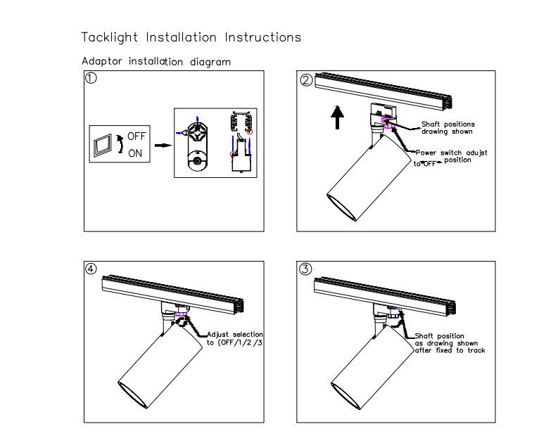 7w  led trackspotlight for Resturant lighting