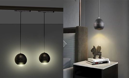 Zoomable suspended-mounted LED Track Light